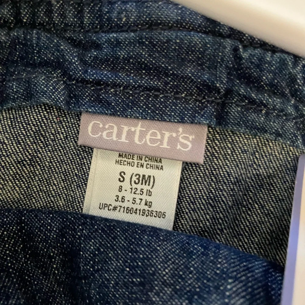 Y2K Carters Denim Overalls 0-3 months NWT